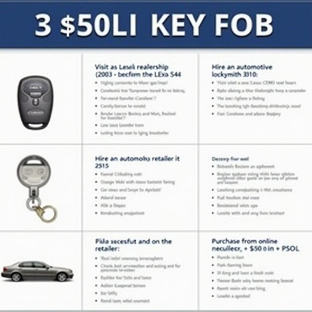 Spare Key Fob Options for the 2003 Lexus LS430: Dealership, Locksmith, Online Retailer