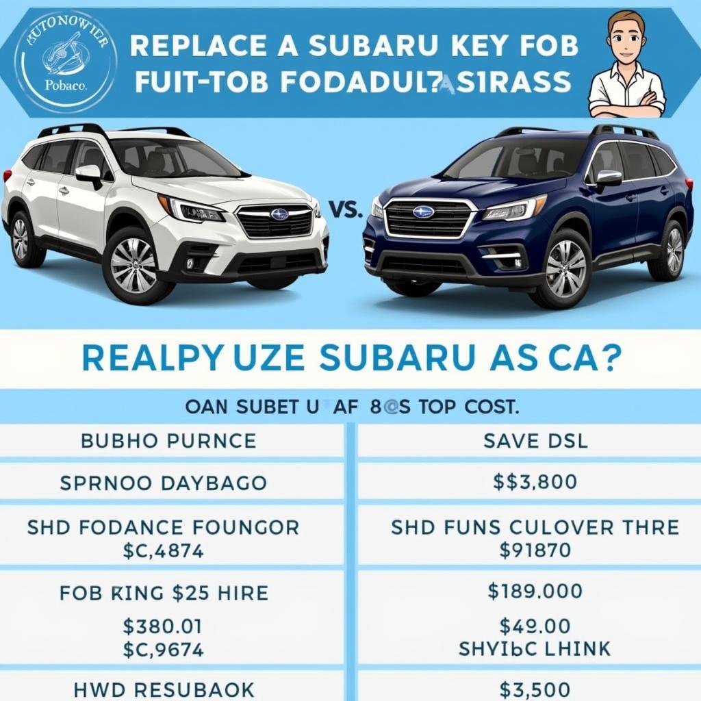 Cost Comparison for Subaru Ascent Key Fob Replacement