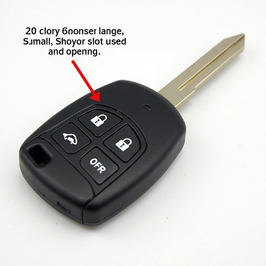 The location of the battery compartment on a 2019 Subaru Forester key fob.