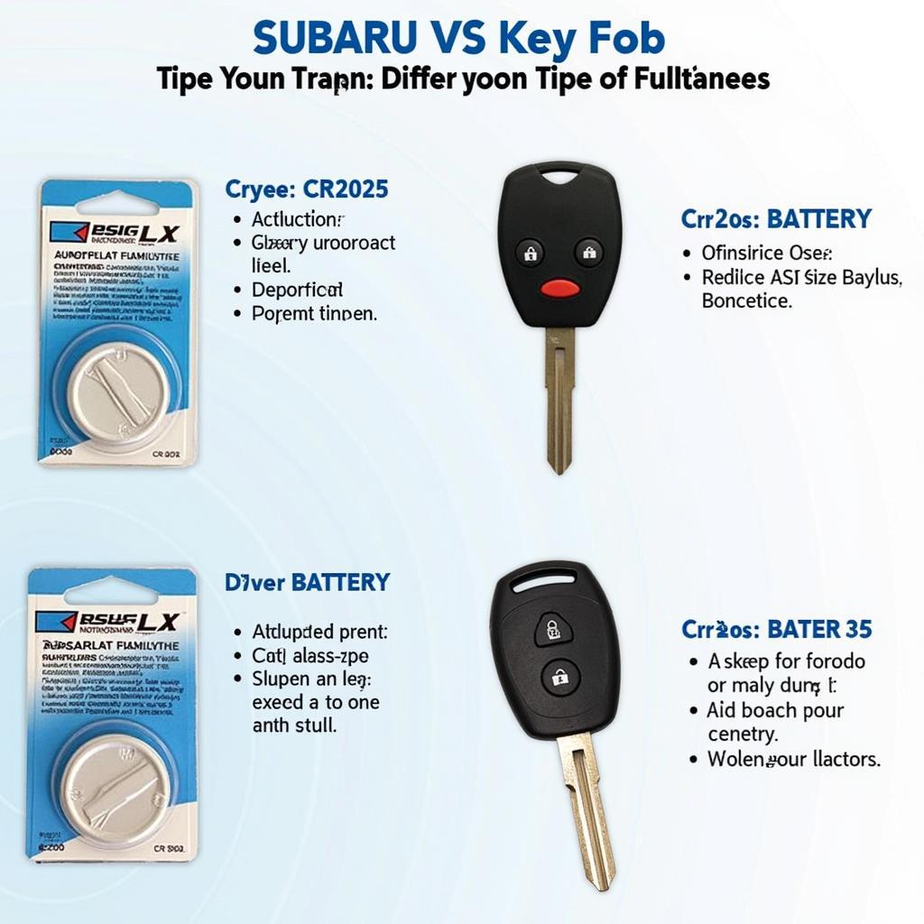 Subaru Key Fob Battery Types