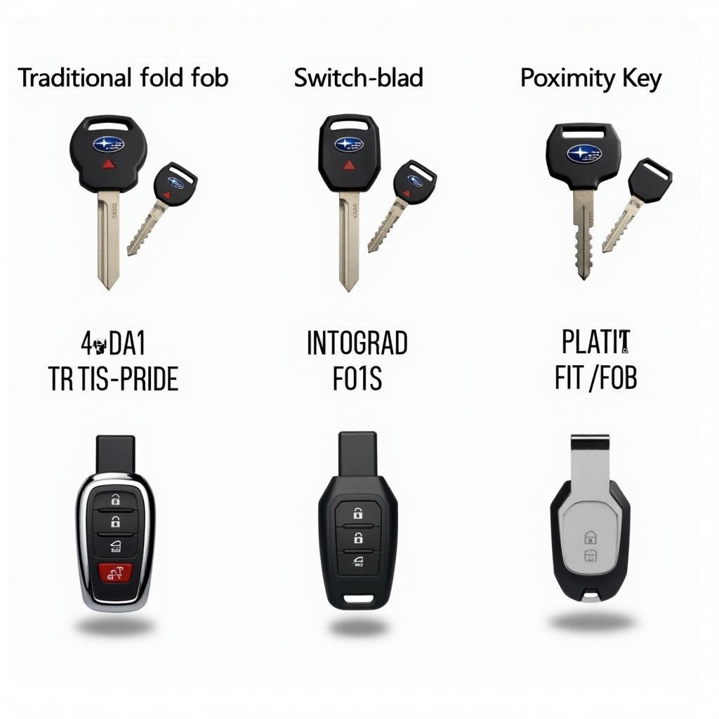 Different Subaru Key Fob Types