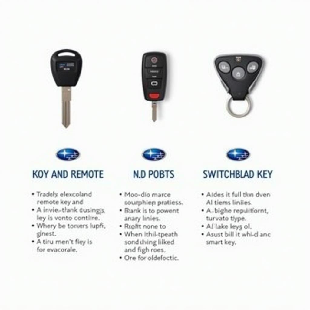 Types of Subaru Key Fobs