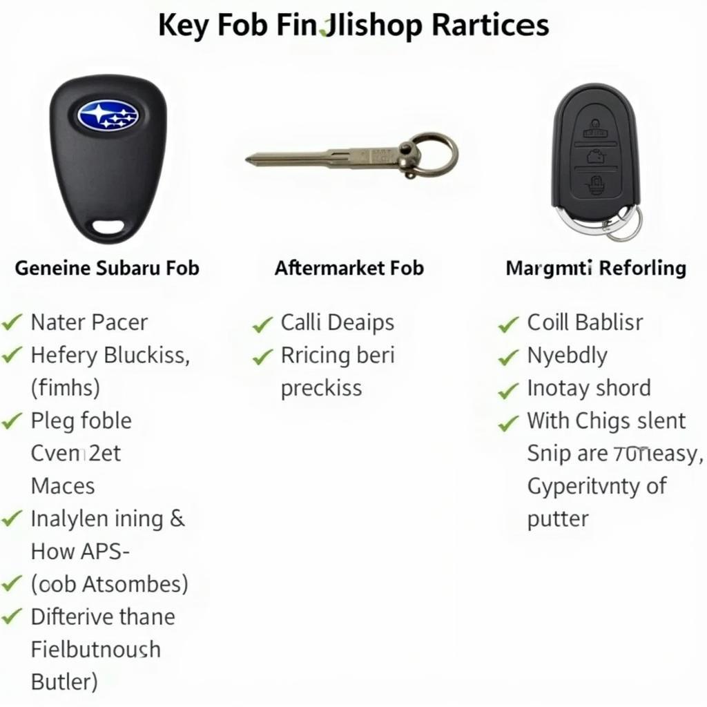 Subaru Outback Key Fob Replacement Options