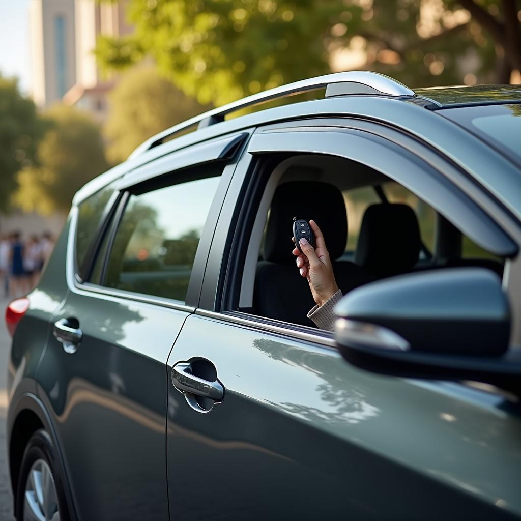 Toyota Car Window Rolled Down