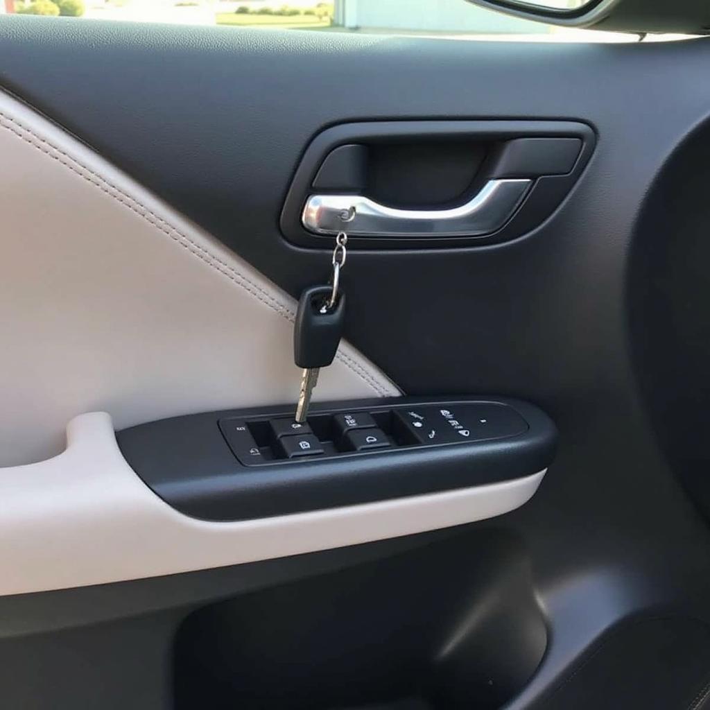 Using the physical key to enter a 2018 Toyota Highlander