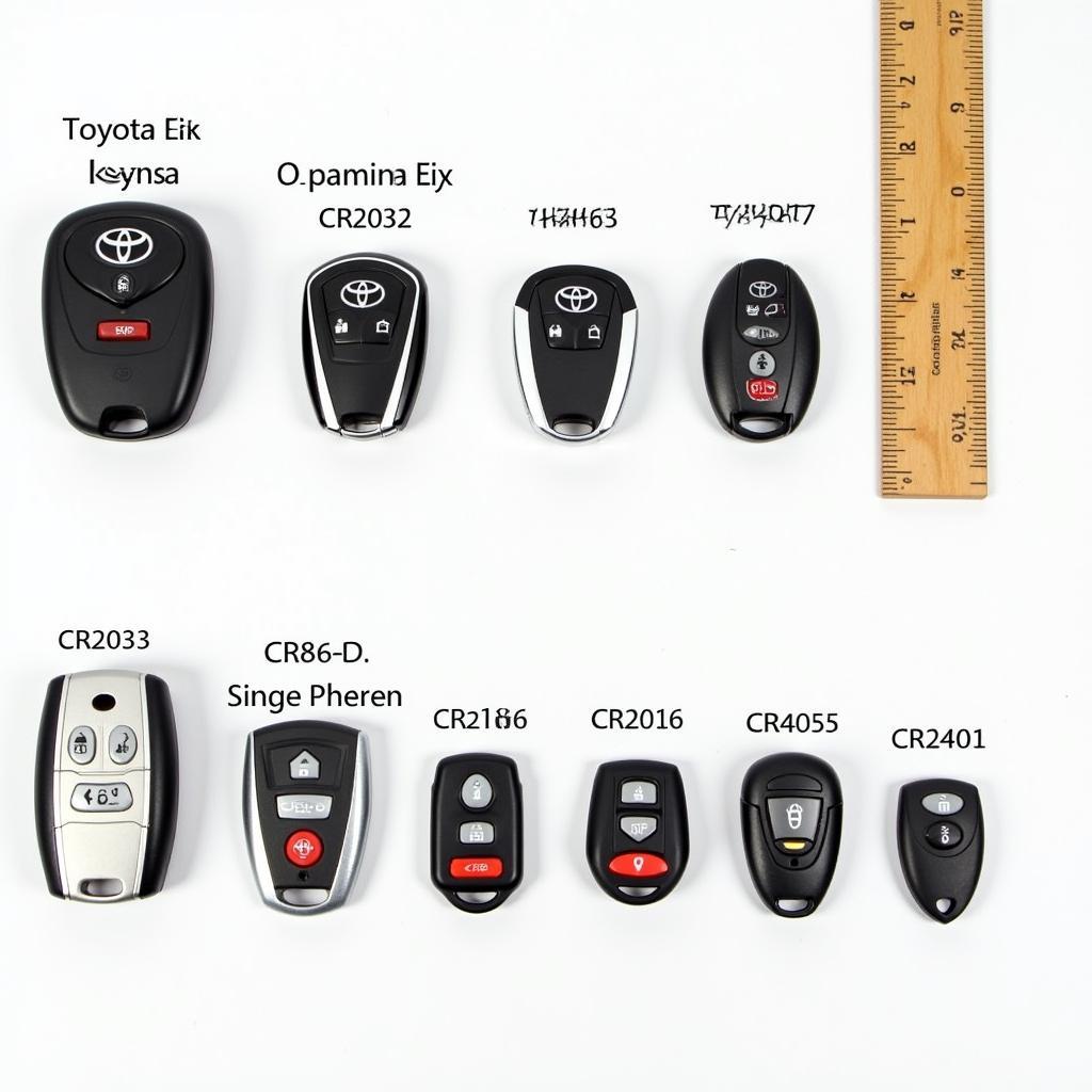 Toyota Key Fob Battery Sizes CR2032 CR2016 CR2450