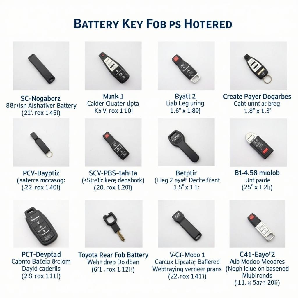 Different Types of Toyota Key Fob Batteries