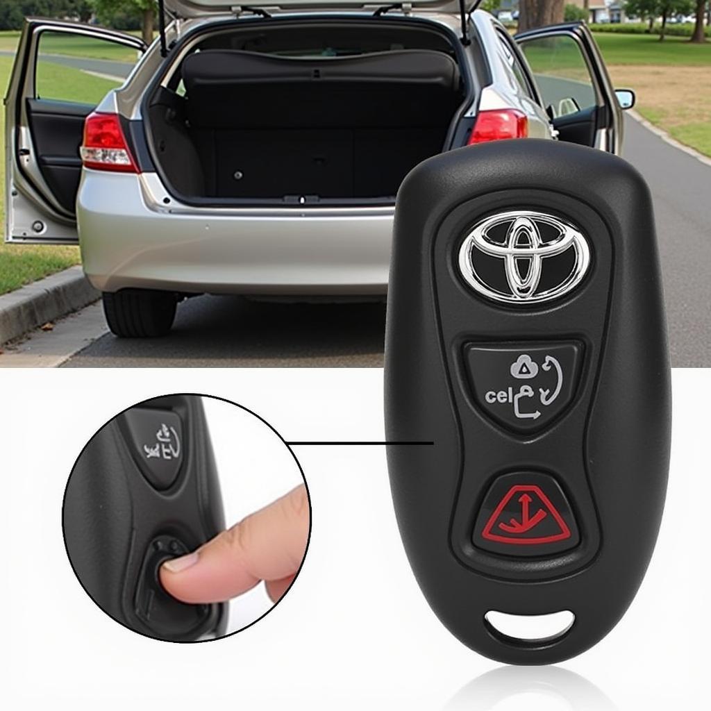 Toyota Key Fob Remote Trunk Release in Action