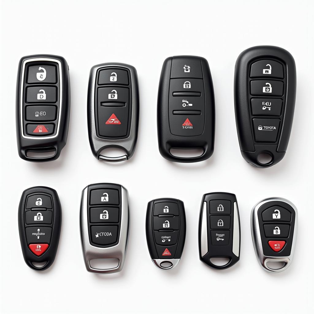 Various Toyota Key Fob Models and Their Features