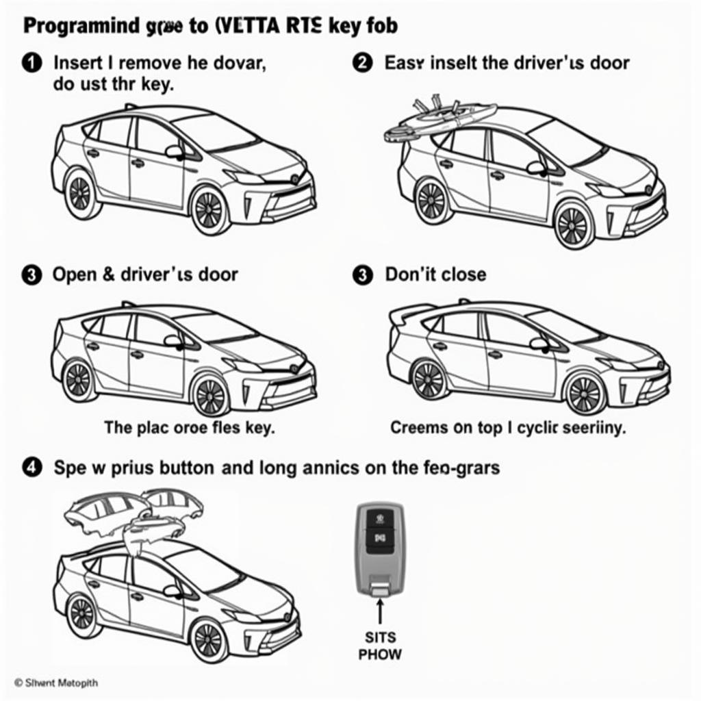 Step-by-step process of programming a Toyota Prius key fob