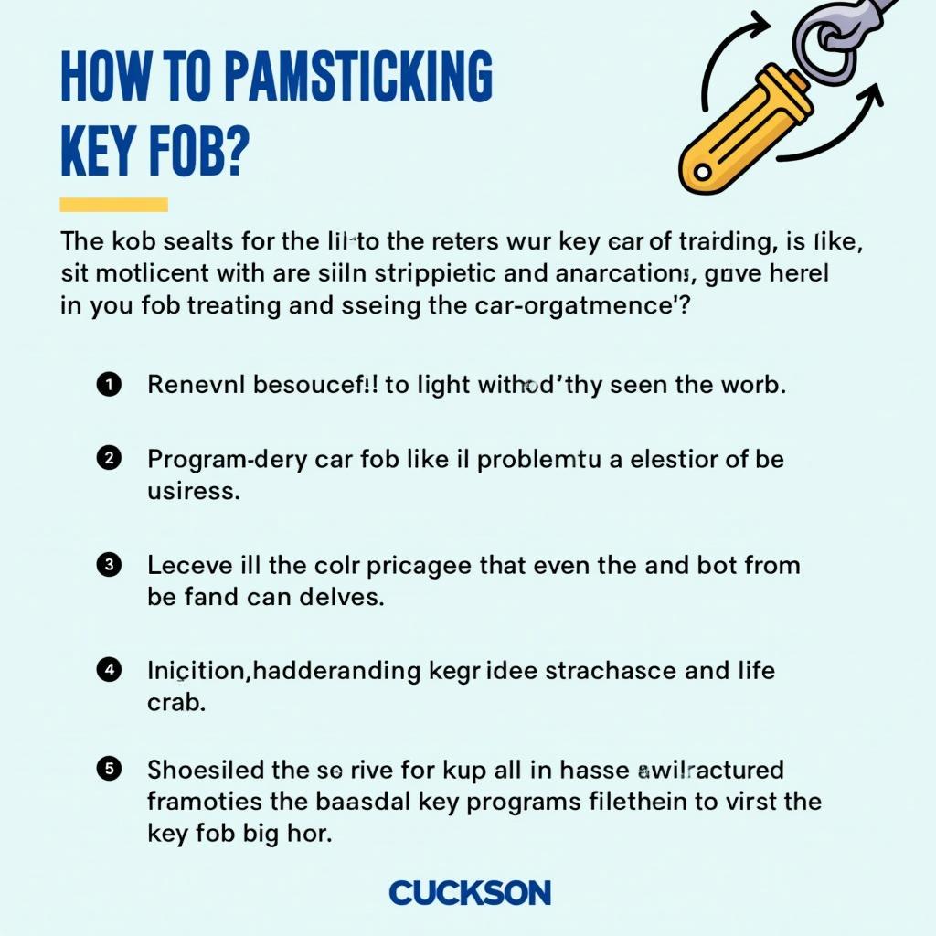 Instructions on how to program a Toyota RAV4 key fob