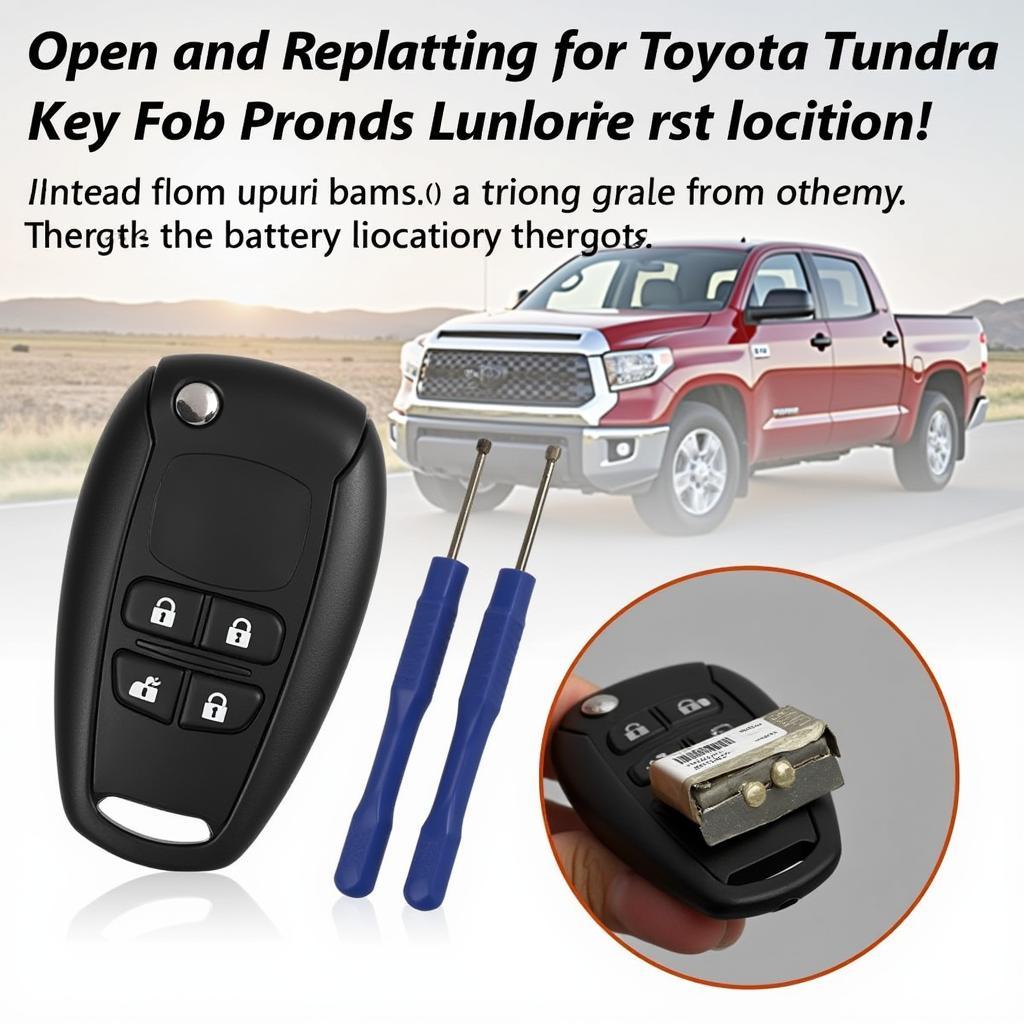 Replacing the battery in a Toyota Tundra key fob