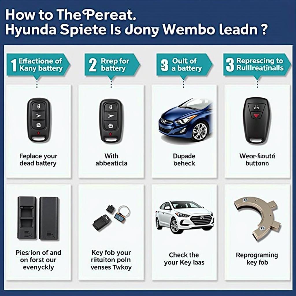 Troubleshooting common Hyundai Elantra key fob problems such as unresponsive buttons, intermittent functionality, and programming failures.