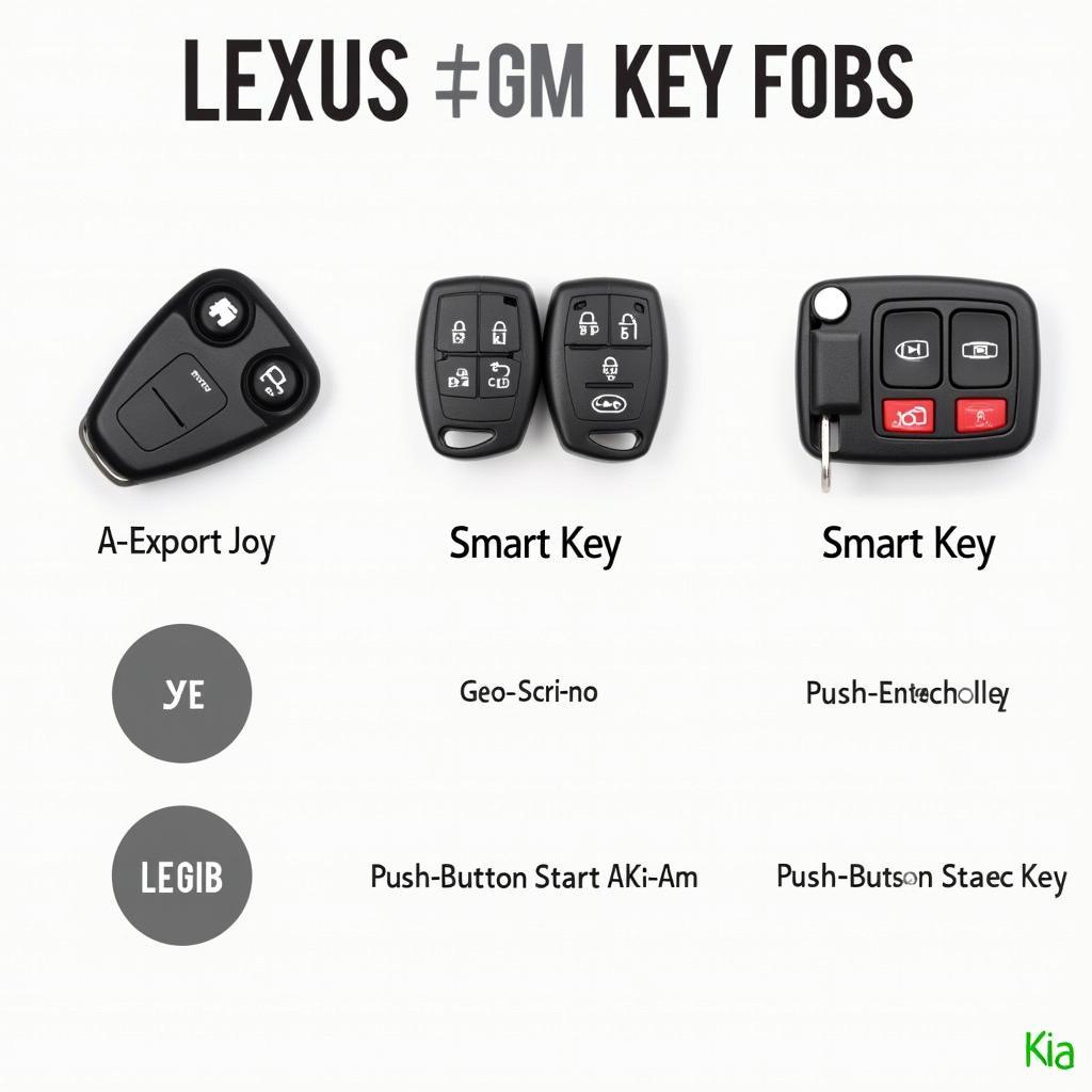 Different Types of Lexus Key Fobs