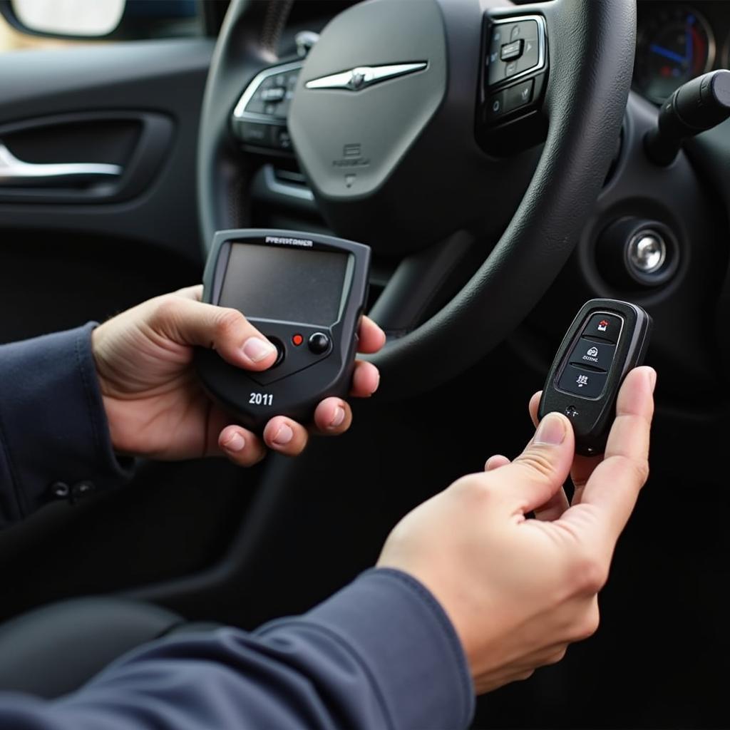 Using a Professional Key Fob Programmer for a 2015 Chrysler 200