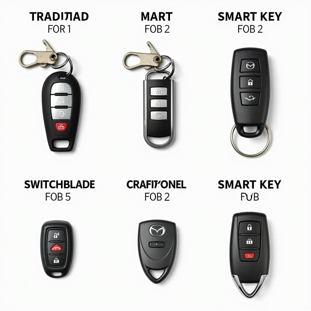 Different Mazda Key Fob Types