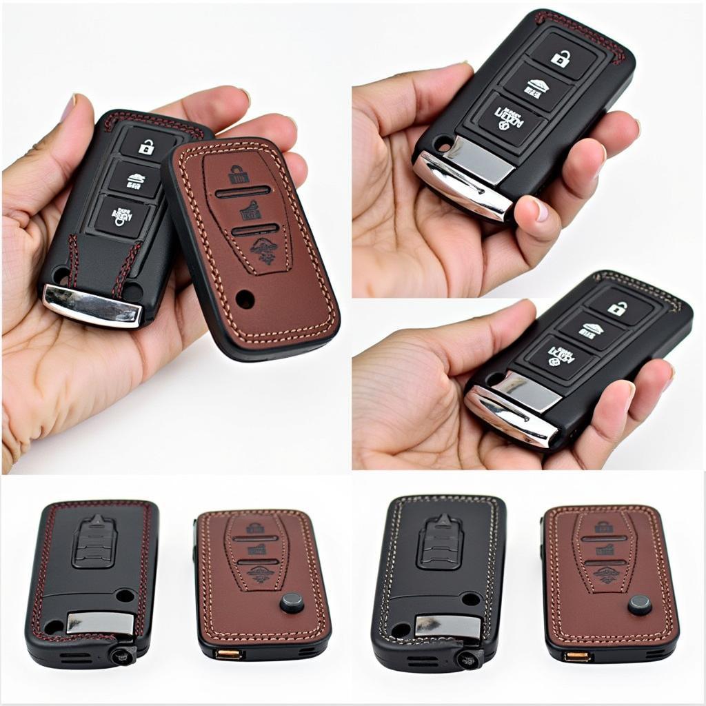 Various Volvo Key Fob Covers in Leather