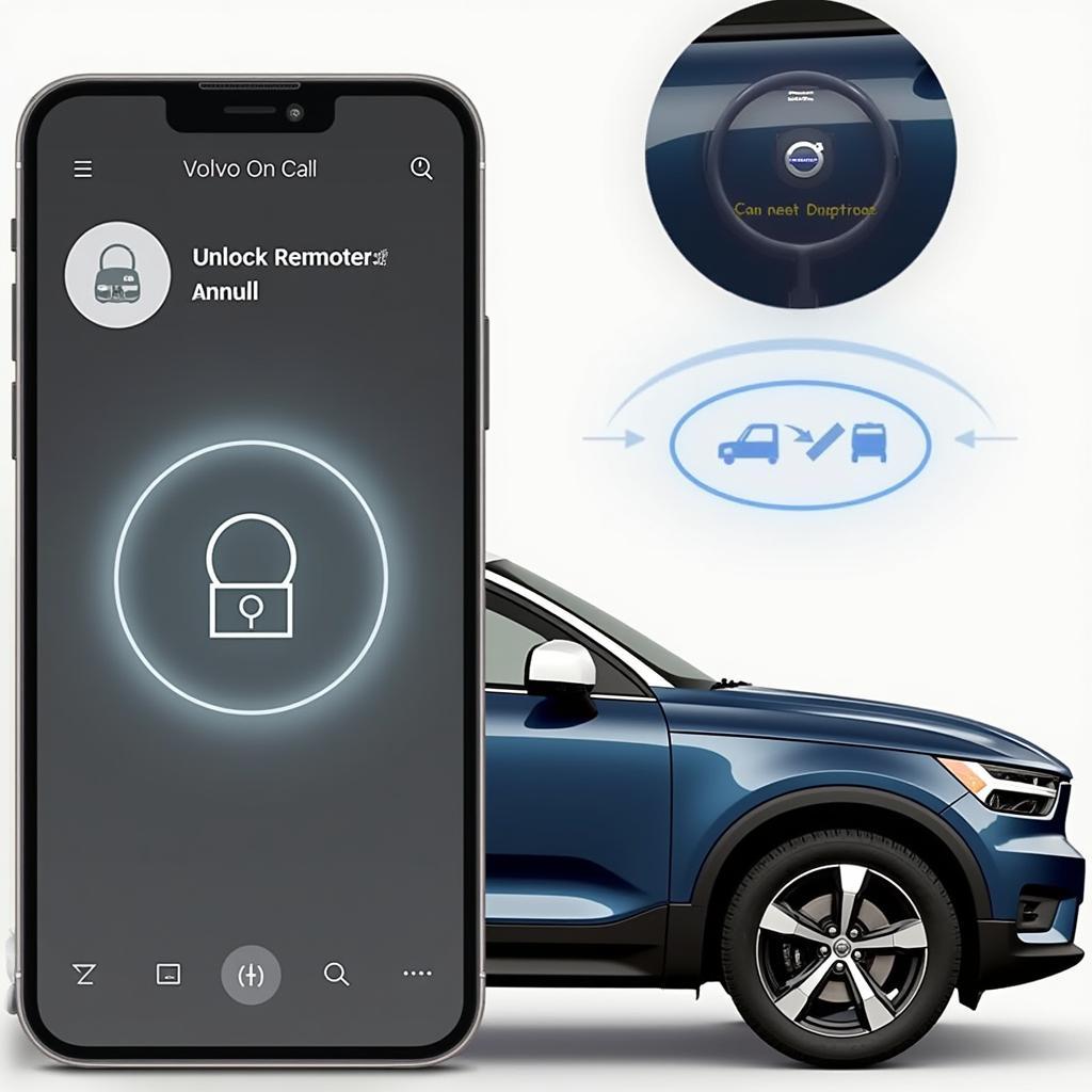 Unlocking a Volvo XC40 with the Volvo On Call Mobile App