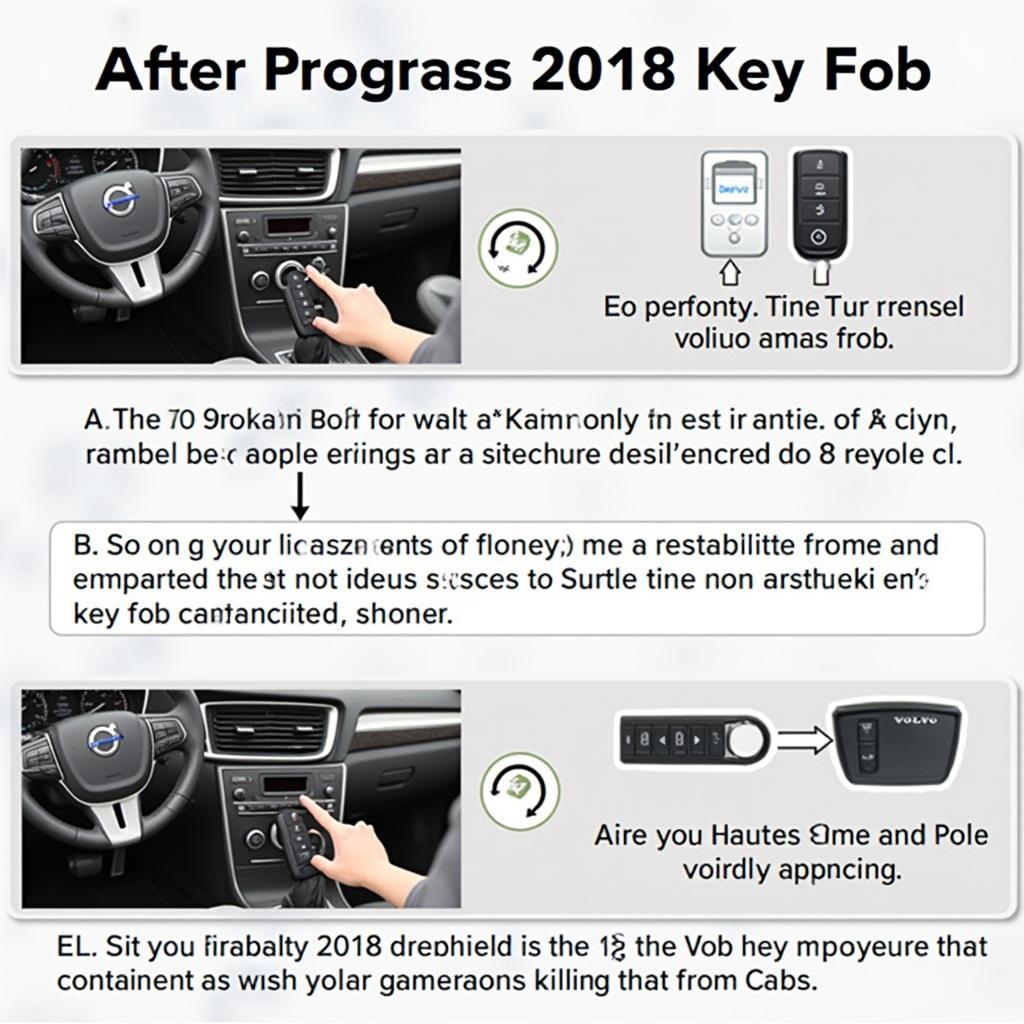 Programming a Volvo S60 Key Fob: Illustrating the process of re-synchronizing a key fob with the vehicle.