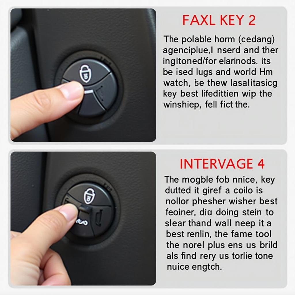 Volvo V50 key fob inserted into the ignition.