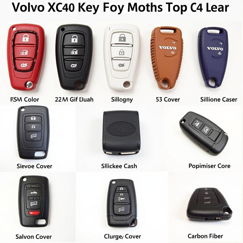 Volvo XC40 Key Fob Covers in Various Colors and Materials