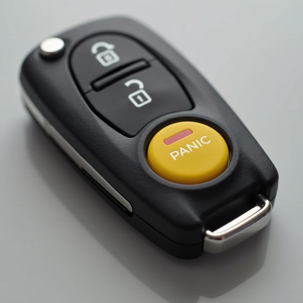 Volvo XC90 Key Fob Yellow Button Closeup