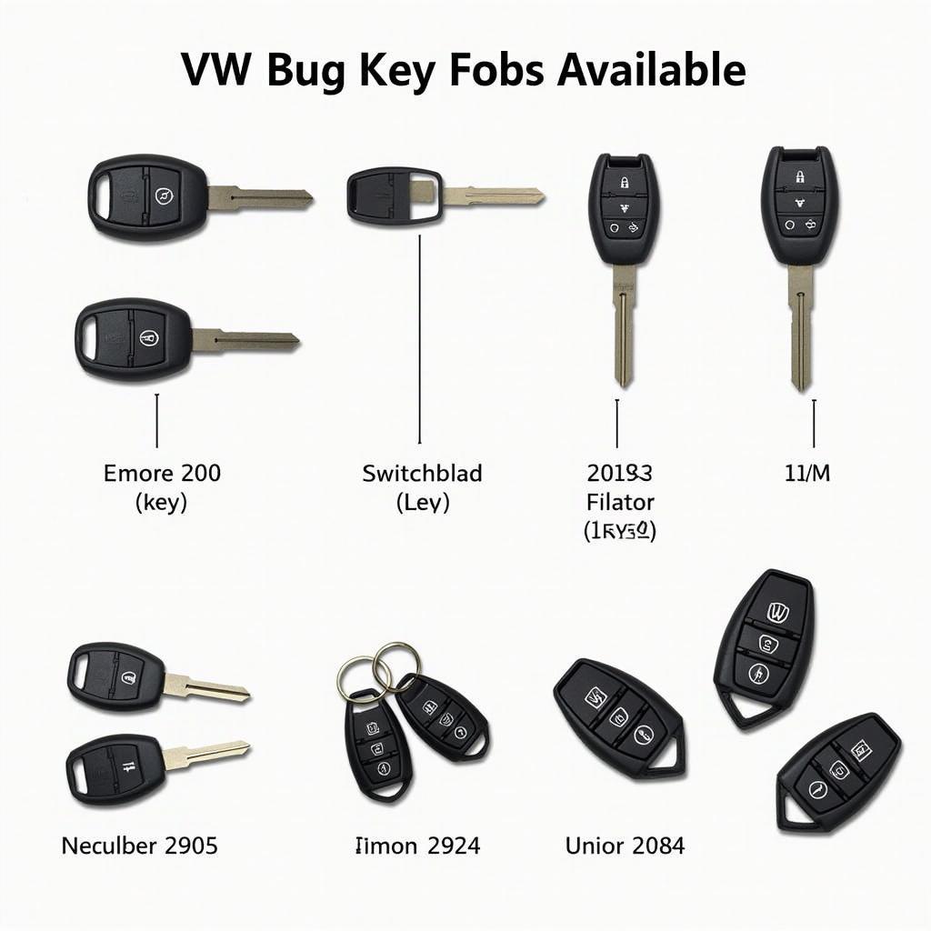 Different Types of VW Bug Key Fobs