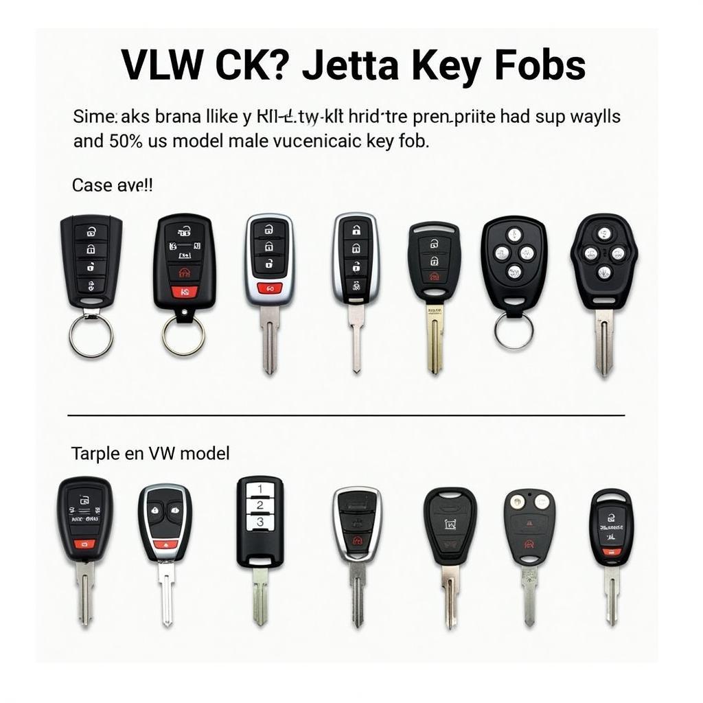 Different Types of VW Jetta Key Fobs