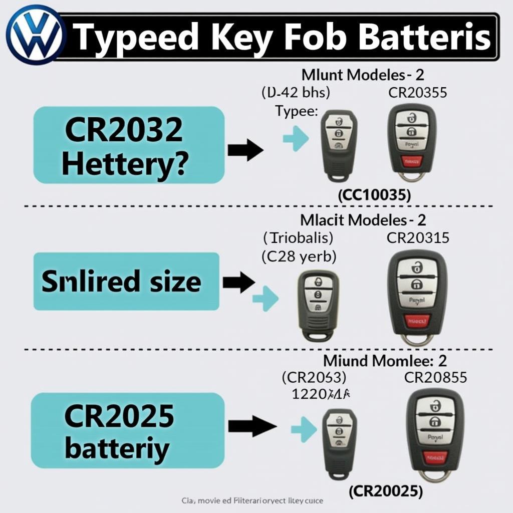 Different Types of VW Key Fob Batteries