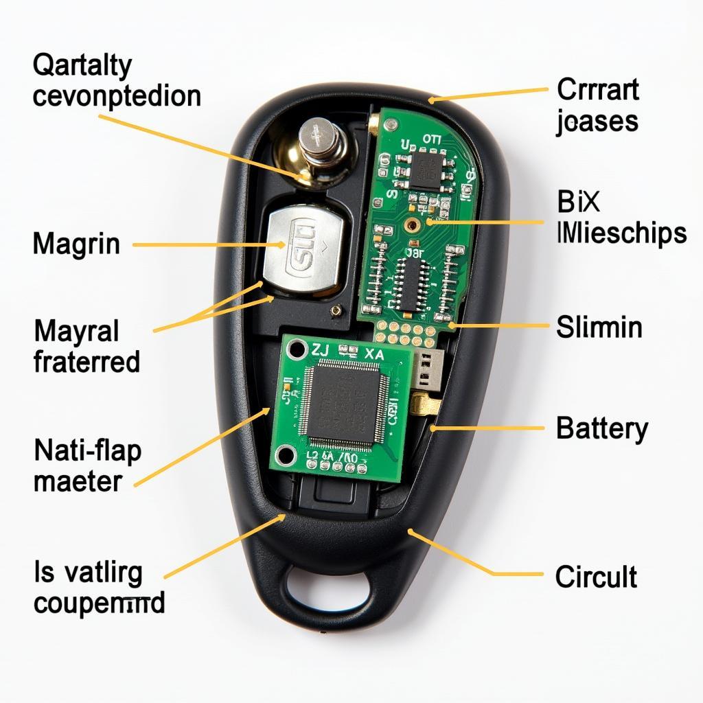 VW Key Fob Internal Components Diagram