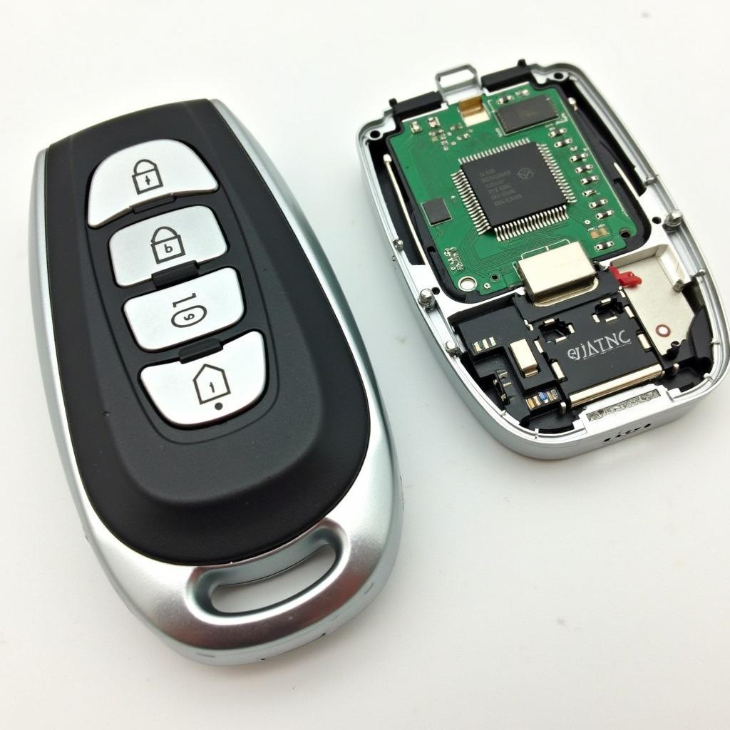 Internal Components of a VW Passat 2005 Key Fob