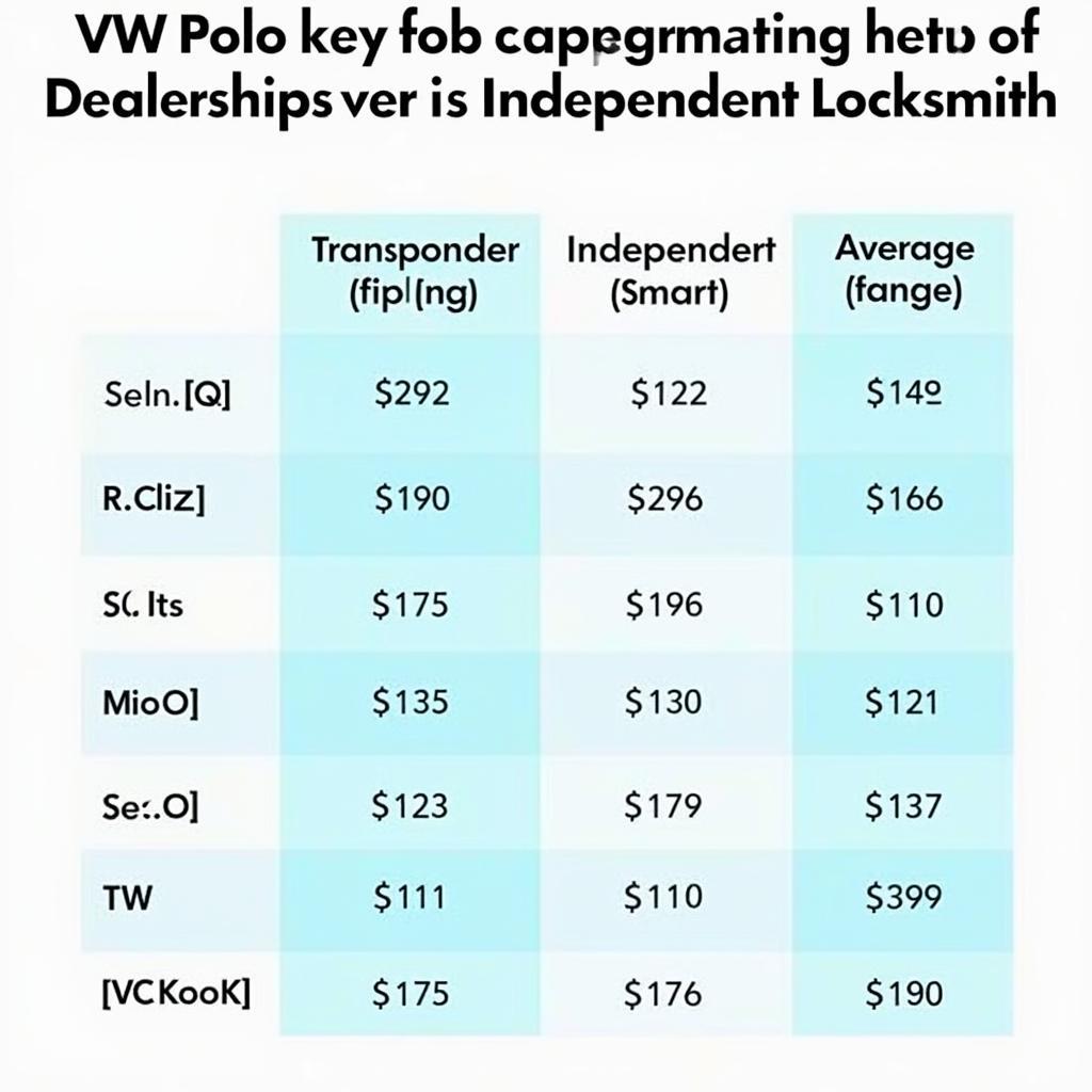 VW Polo Key Fob Programming Costs: Comparing Dealership and Locksmith Prices