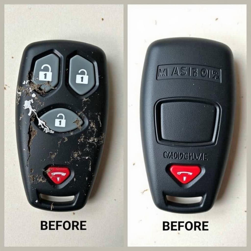 Damaged VW Taos Key Fob vs. Protected Key Fob