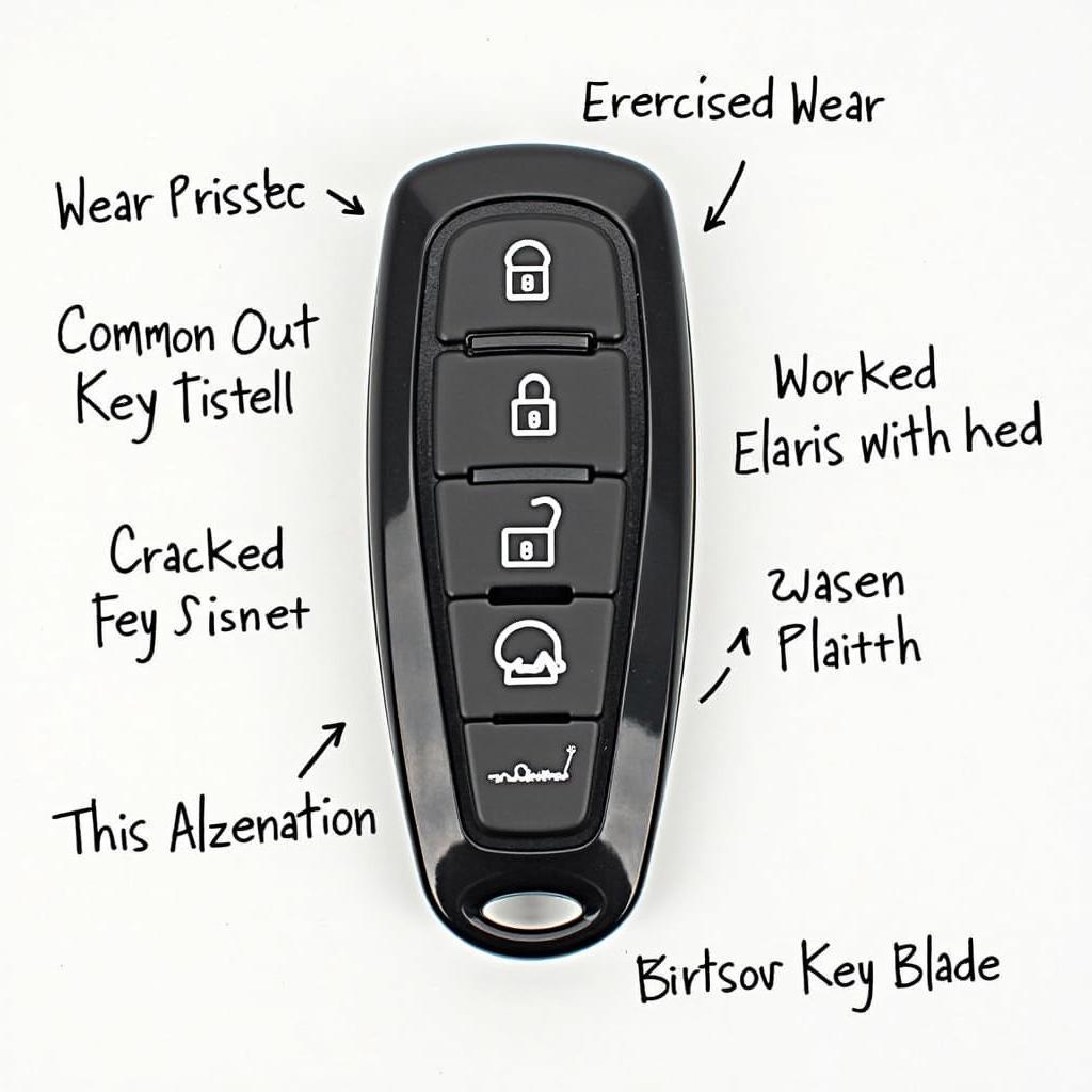 Worn Key Fob BMW 745Li - Signs of Wear and Tear