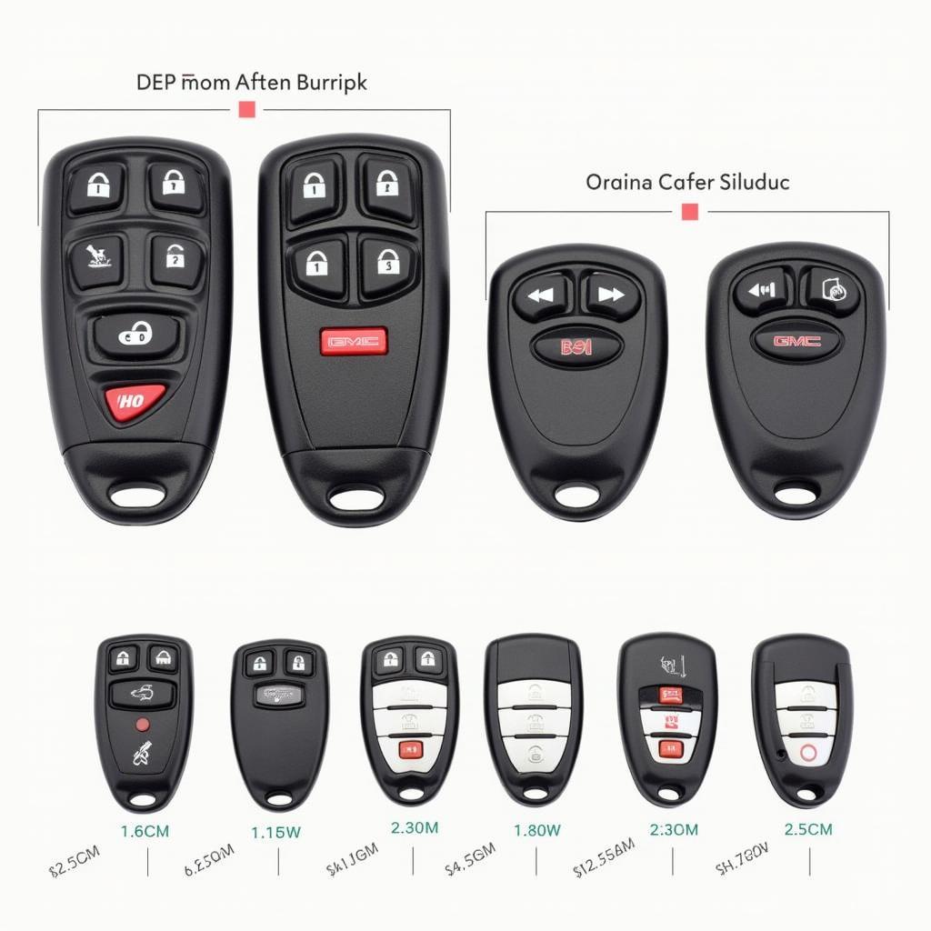 2002 GMC Sierra Replacement Key and Key Fob