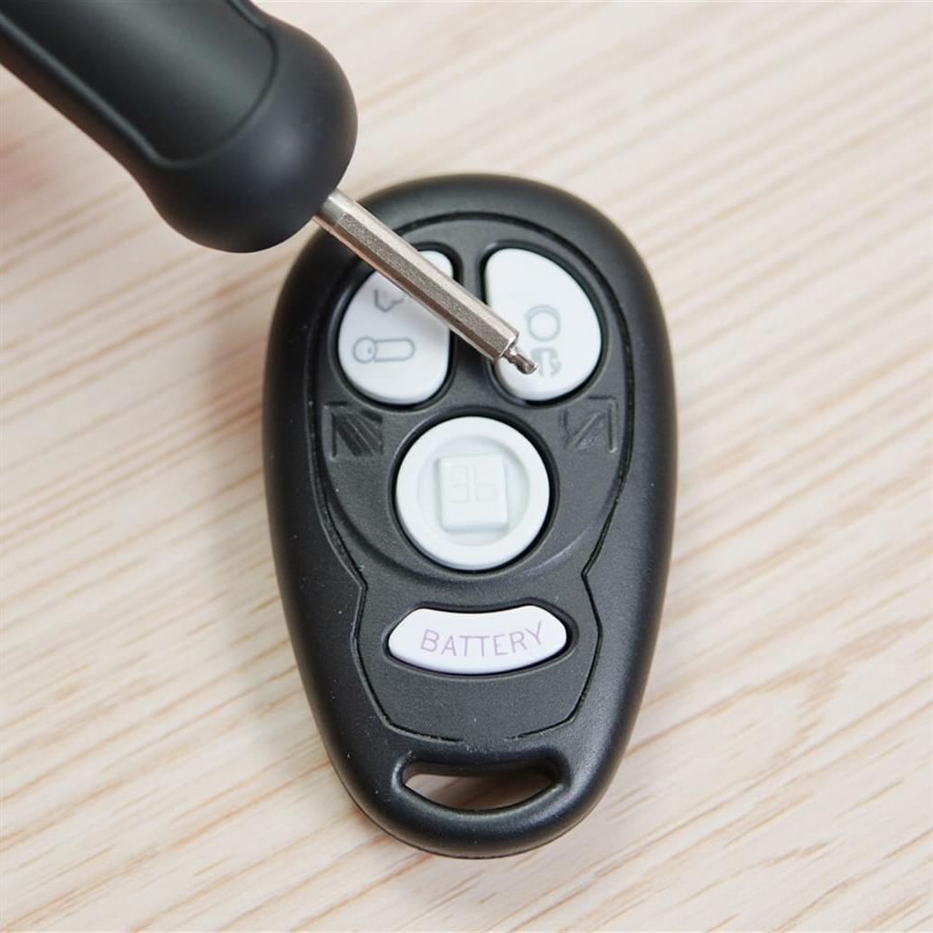 Locating the battery compartment on a 2002 VW Beetle key fob