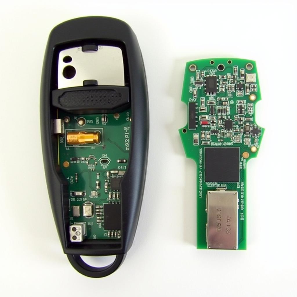 Inside view of a 2005 Mercedes E320 key fob