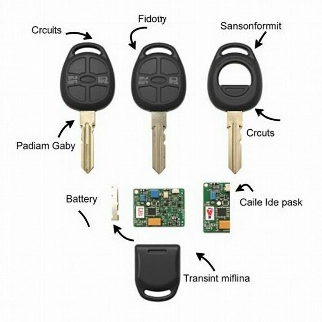 2005 Subaru Outback Key Fob Components Diagram