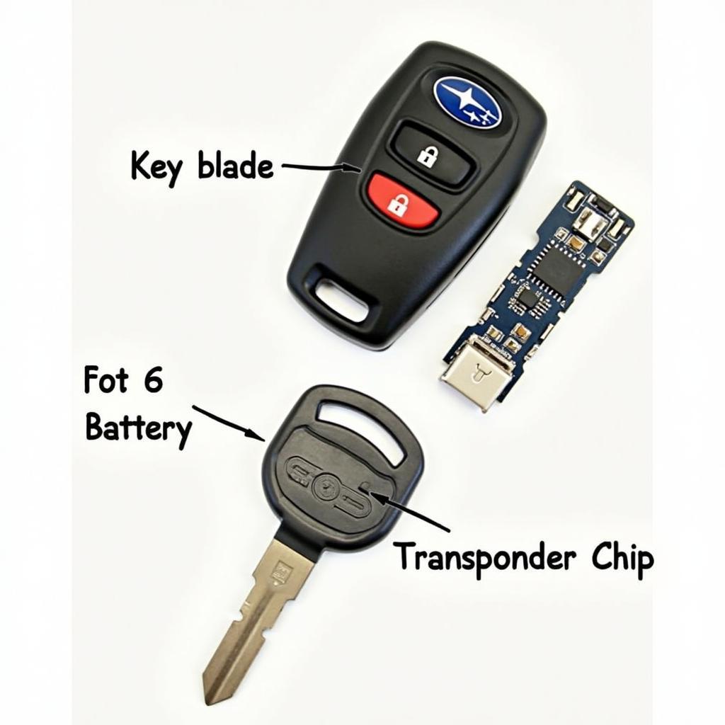 2006 Subaru Forester Key Fob Components