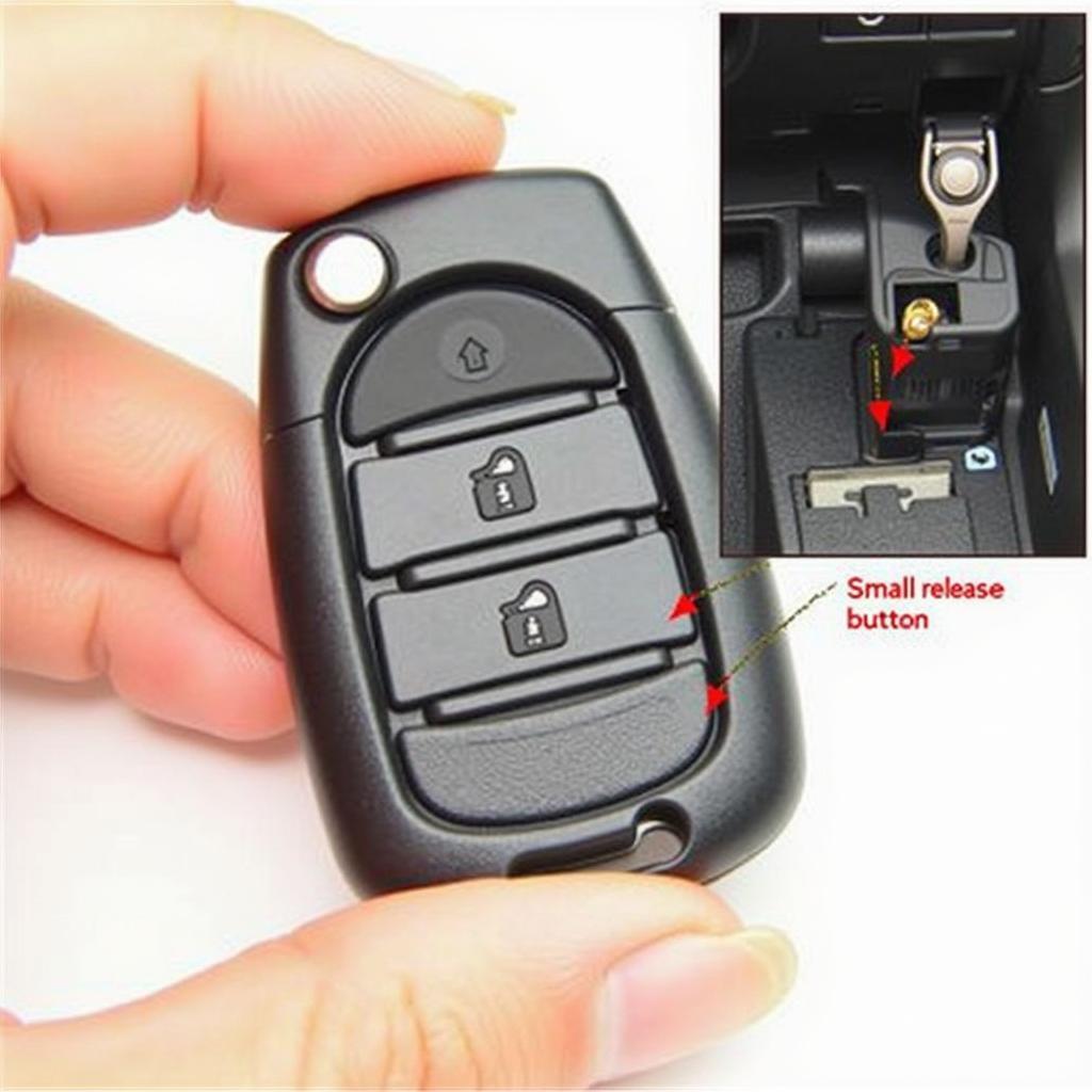 Locating the battery compartment on a 2007 Lexus ES 350 key fob