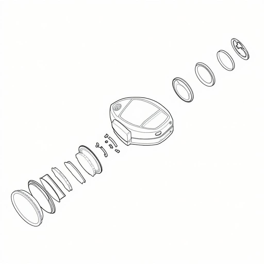 2007 Mercedes Key Fob Components Exploded View