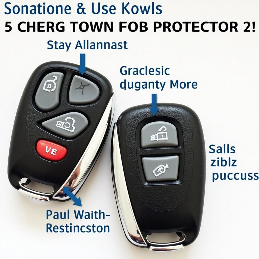 Damaged 2008 Chrysler Town and Country Key Fob