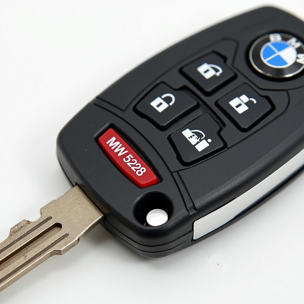 Close-up of a 2010 BMW 528i Key Fob