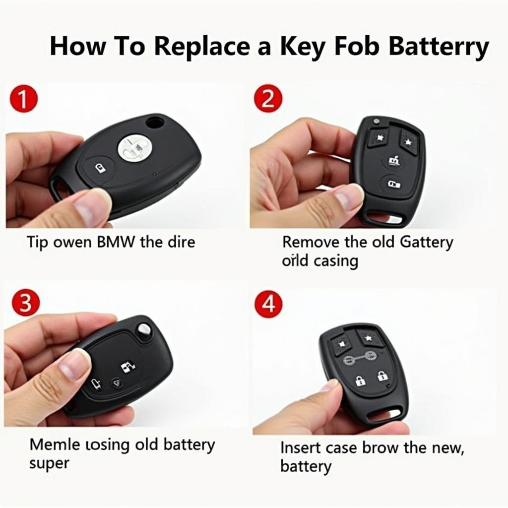 Replacing the key fob battery in a 2011 BMW 3 Series