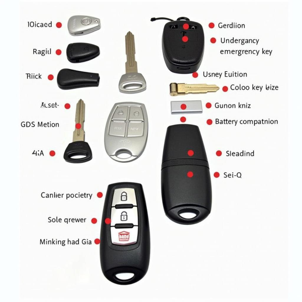 2011 Mazda CX-9 Key Fob Components