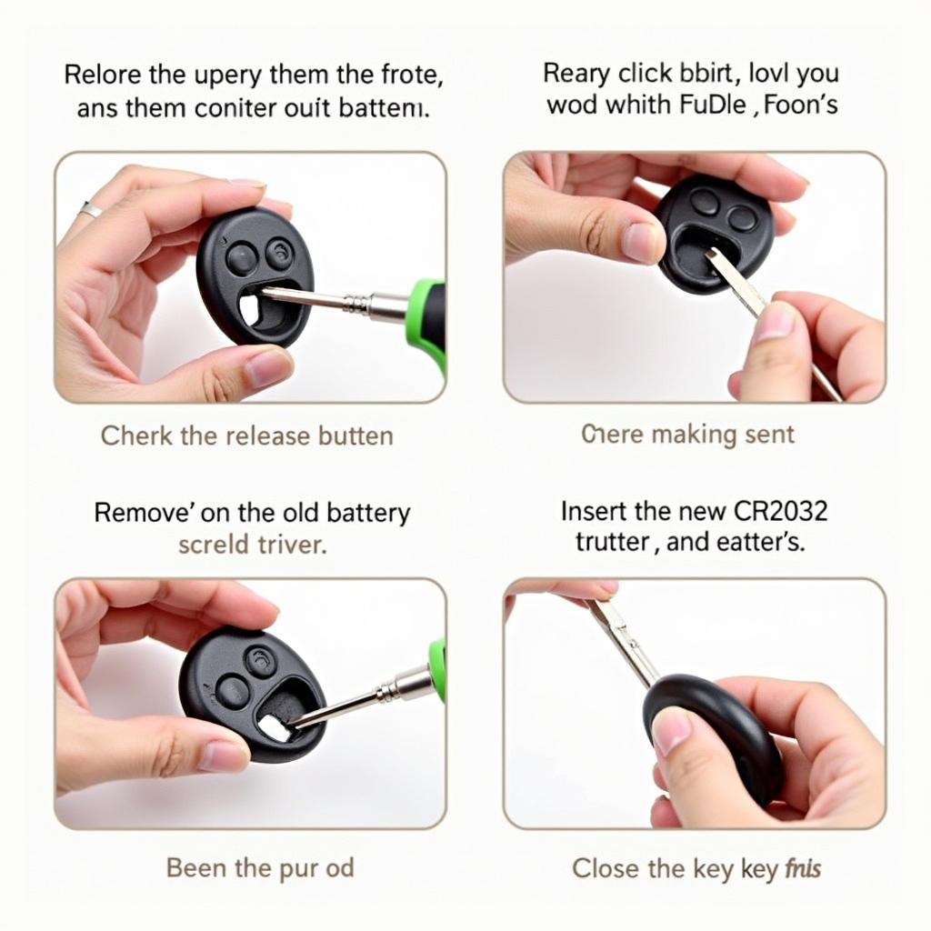 Step-by-step instructions for replacing the battery in a 2014 Acura MDX key fob.