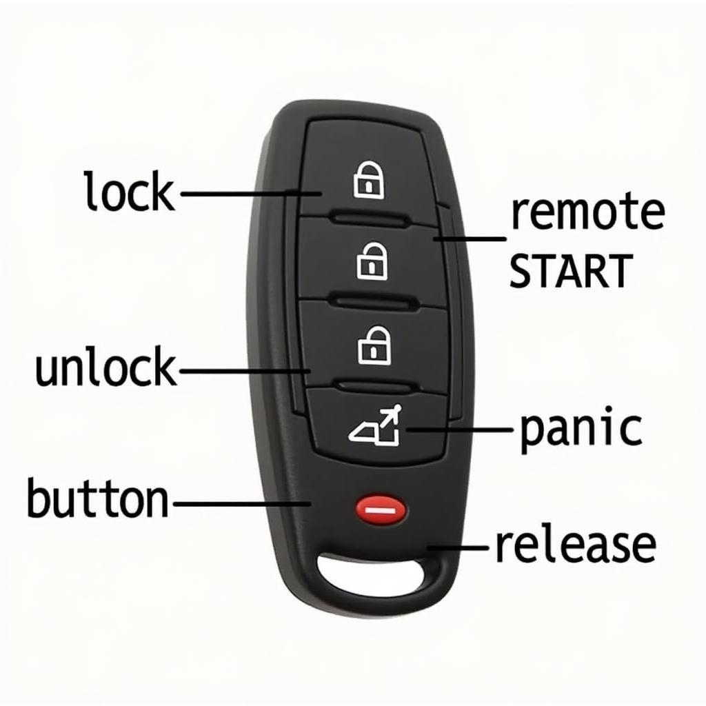 2014 Chevy Cruze Key Fob Functions: Keyless Entry, Remote Start, Panic Alarm, Trunk Release