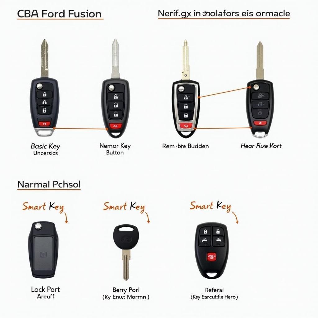 Different 2014 Ford Fusion Key Fob Types