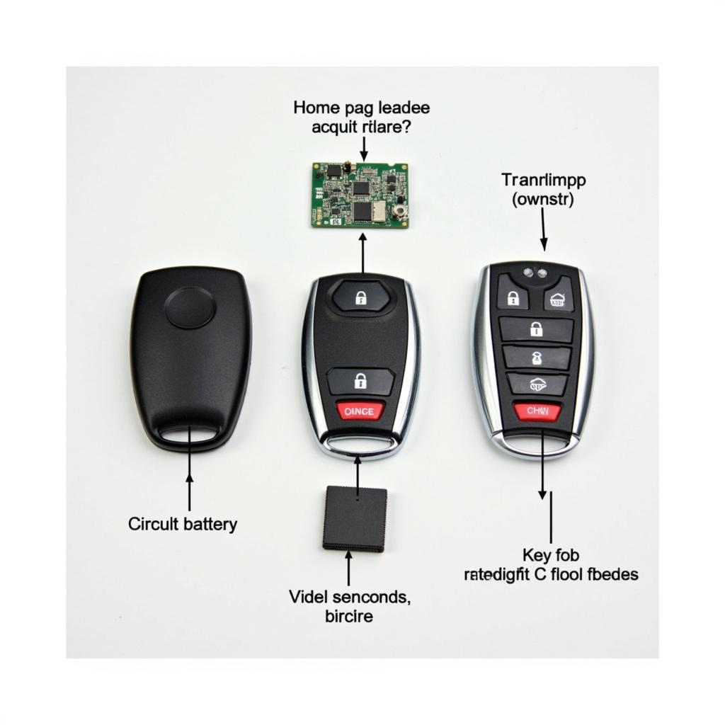 2014 Nissan Altima Key Fob Internal Components Diagram