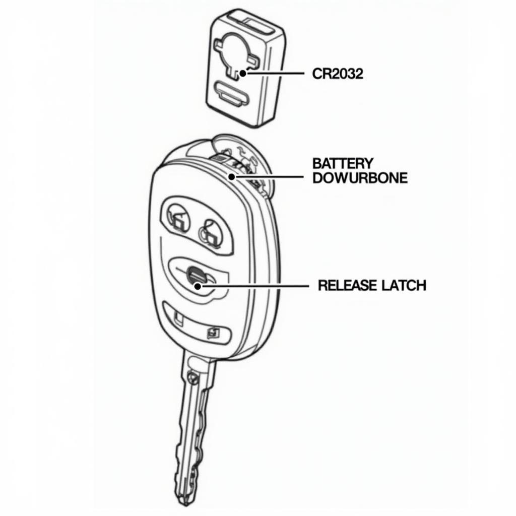 2016 Ford Fusion Key Fob Components Exploded View